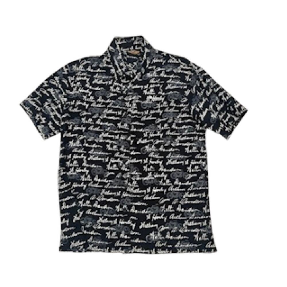 Harley Davidson Motorcycle signature button up shirt TB 8041